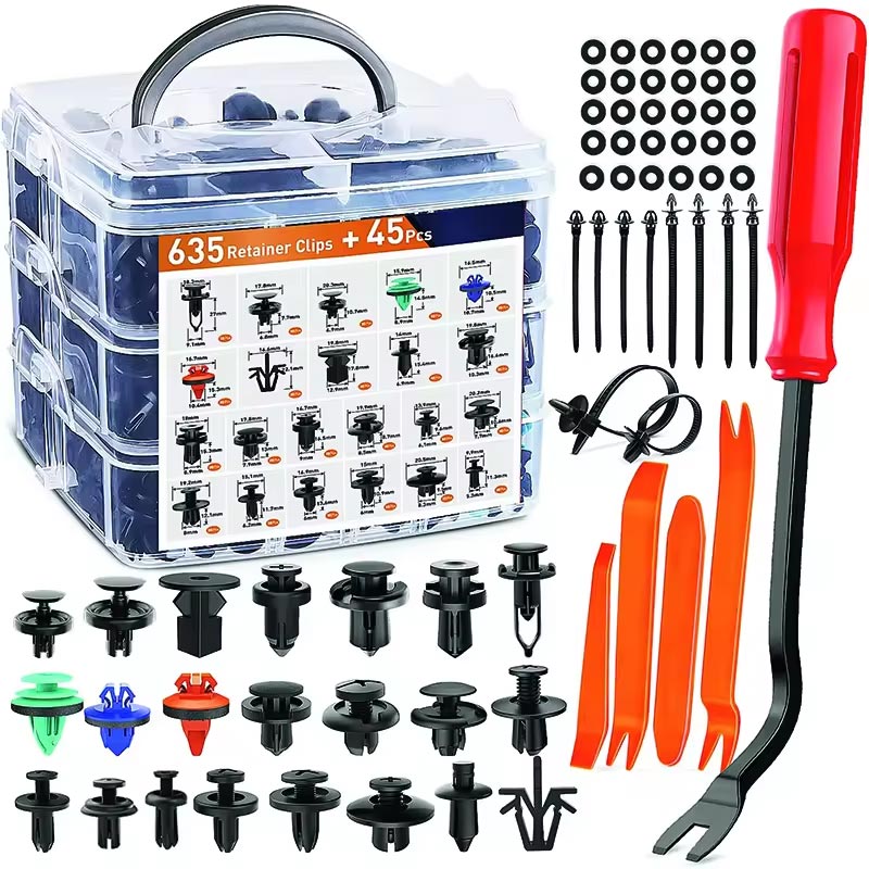 ແຜງປະຕູລົດ Clips Plastic Fasteners Retainer Kits